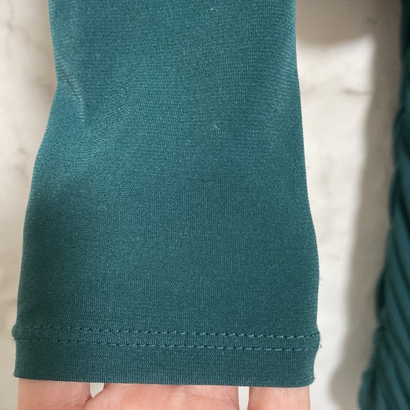 BCBGMaxAzria Gathered Popover Cocktail Mini Dress - Jade Emerald Green - Picture 8 of 12